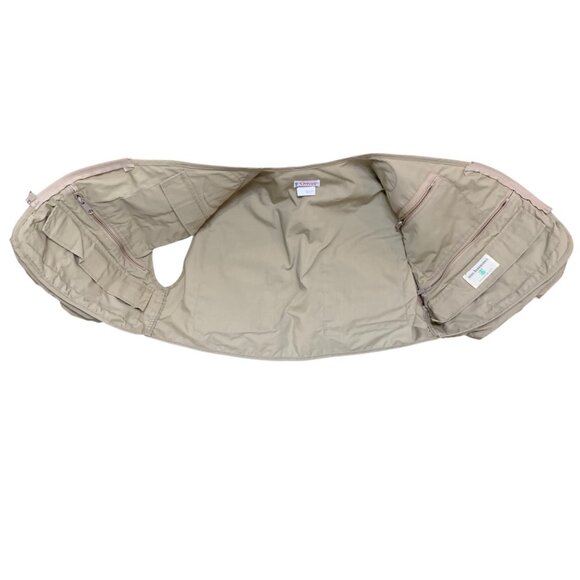 Vintage Orvis Tan Cotton Outdoor Safari Vest W/‎ Patches & Multiple Pockets Sz M - Picture 9 of 9